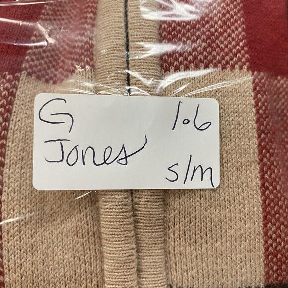 Jones New York Poncho Sweater Womens Small Medium Buffalo Plaid Zip Up Cabincore - Picture 12 of 12